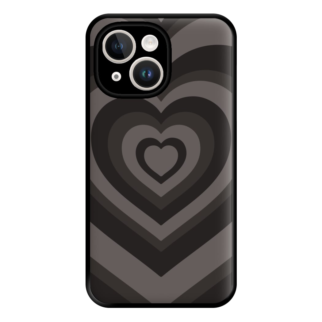 Abstract Black Heart iPhone 15 Plus Case