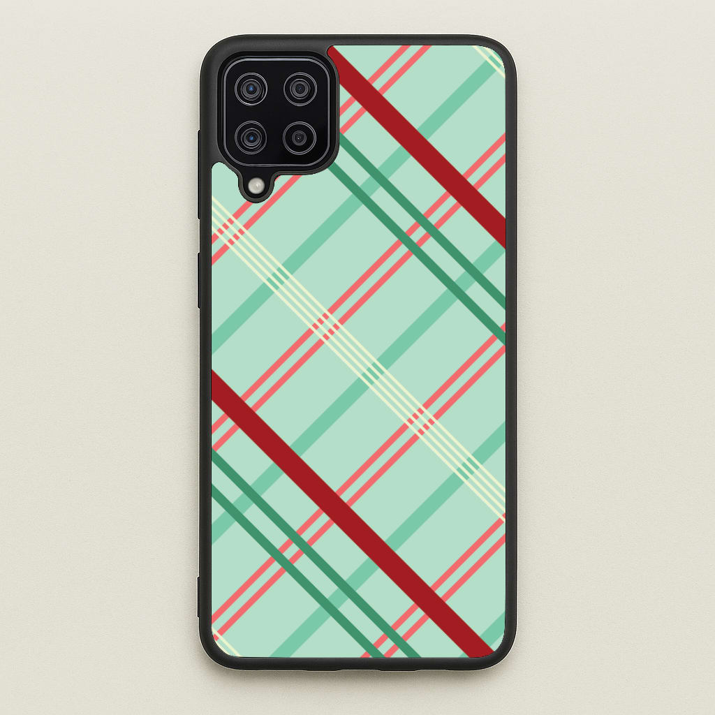 Pastel Tartan Christmas Pattern Galaxy A12 Case
