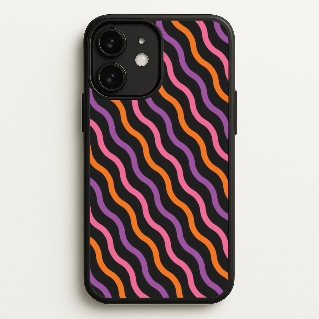Wavy Abstract Halloween Pattern iPhone 11 Case