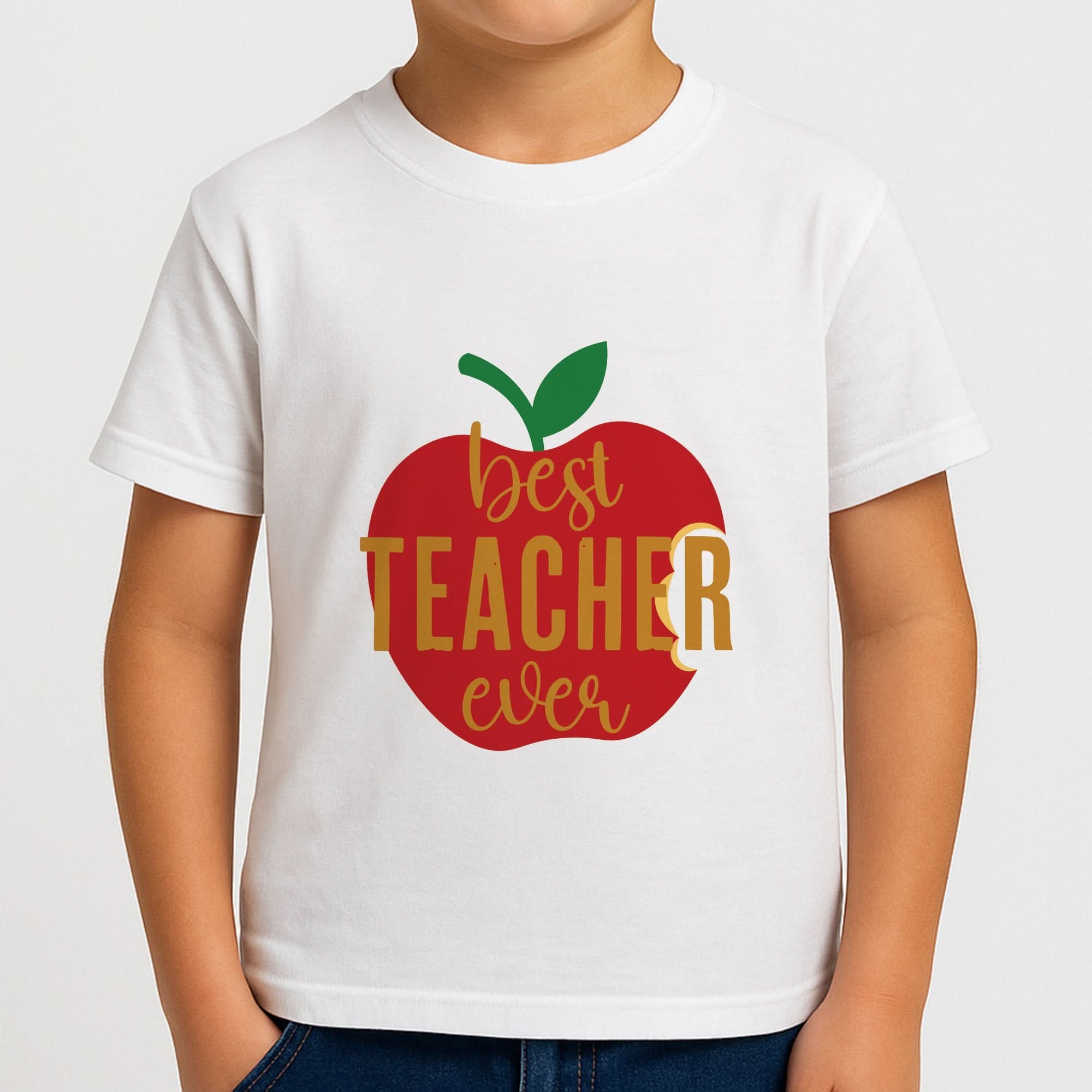 Apple Best Teacher Ever Boys T-Shirt