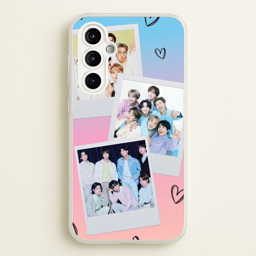 K-Pop Band Polaroid Collage Galaxy A54 Case