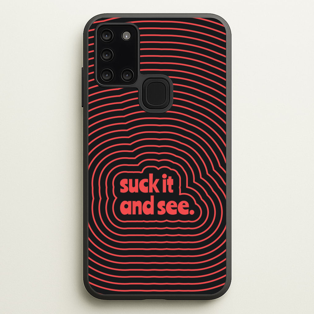 Suck It And See Psychedelic Galaxy A21s Case