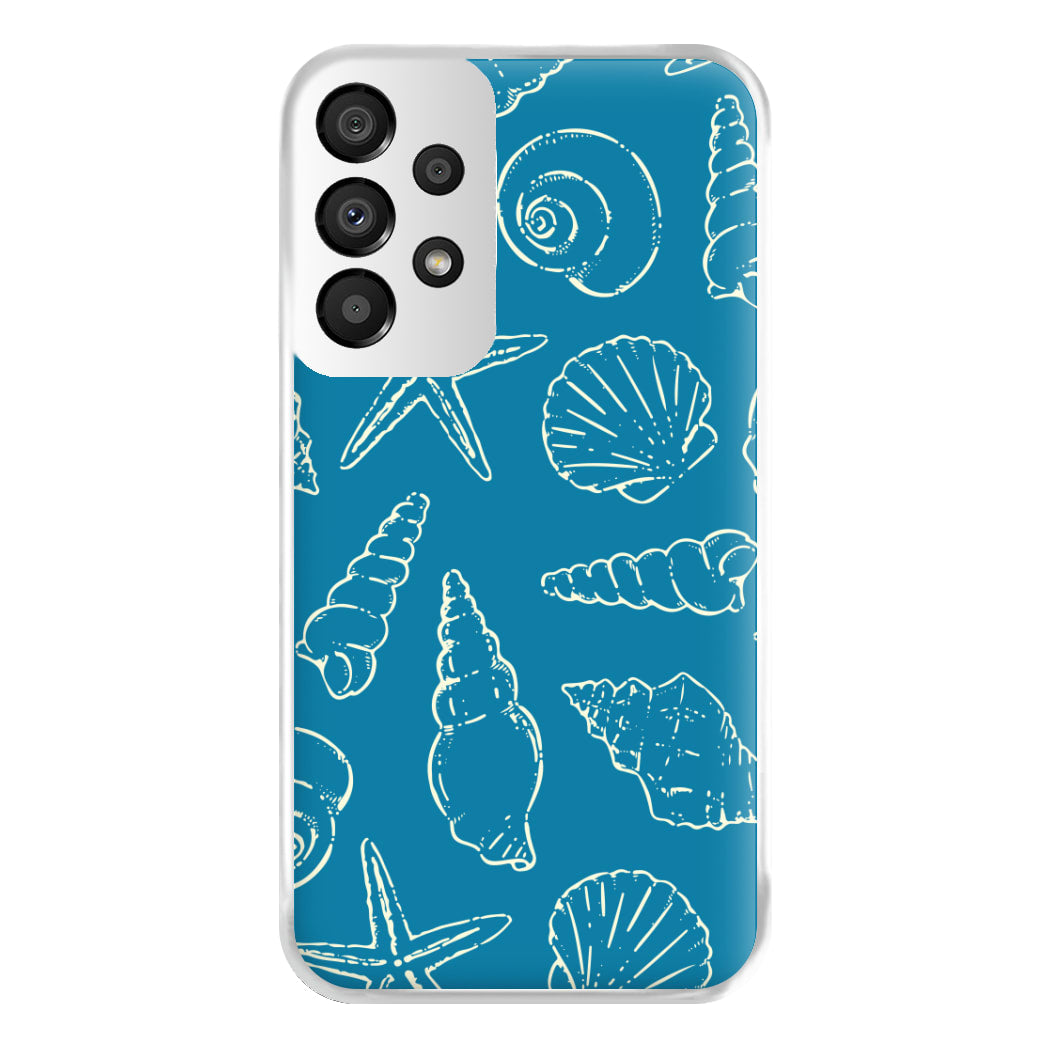 Sketched Shells Pattern Galaxy A33 Case