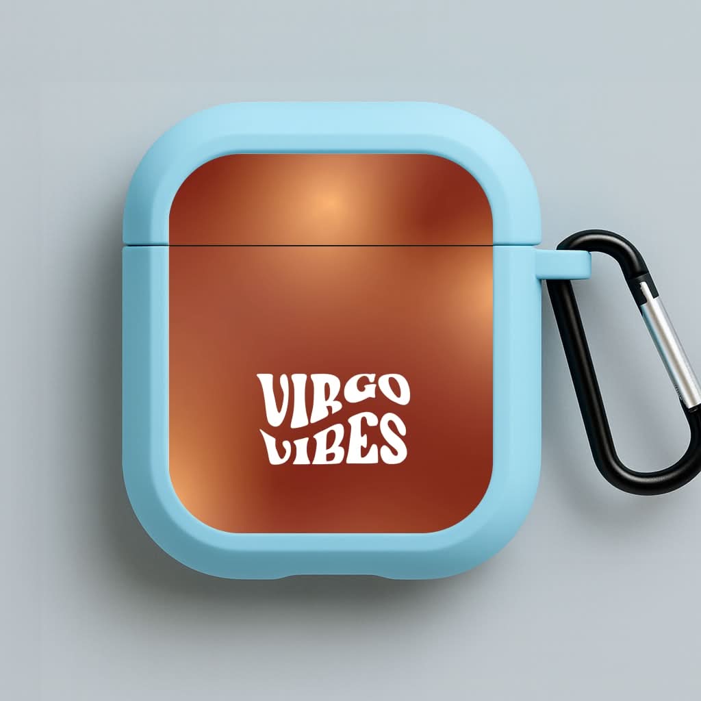 Virgo Vibes Gradient Zodiac Blue AirPods Case