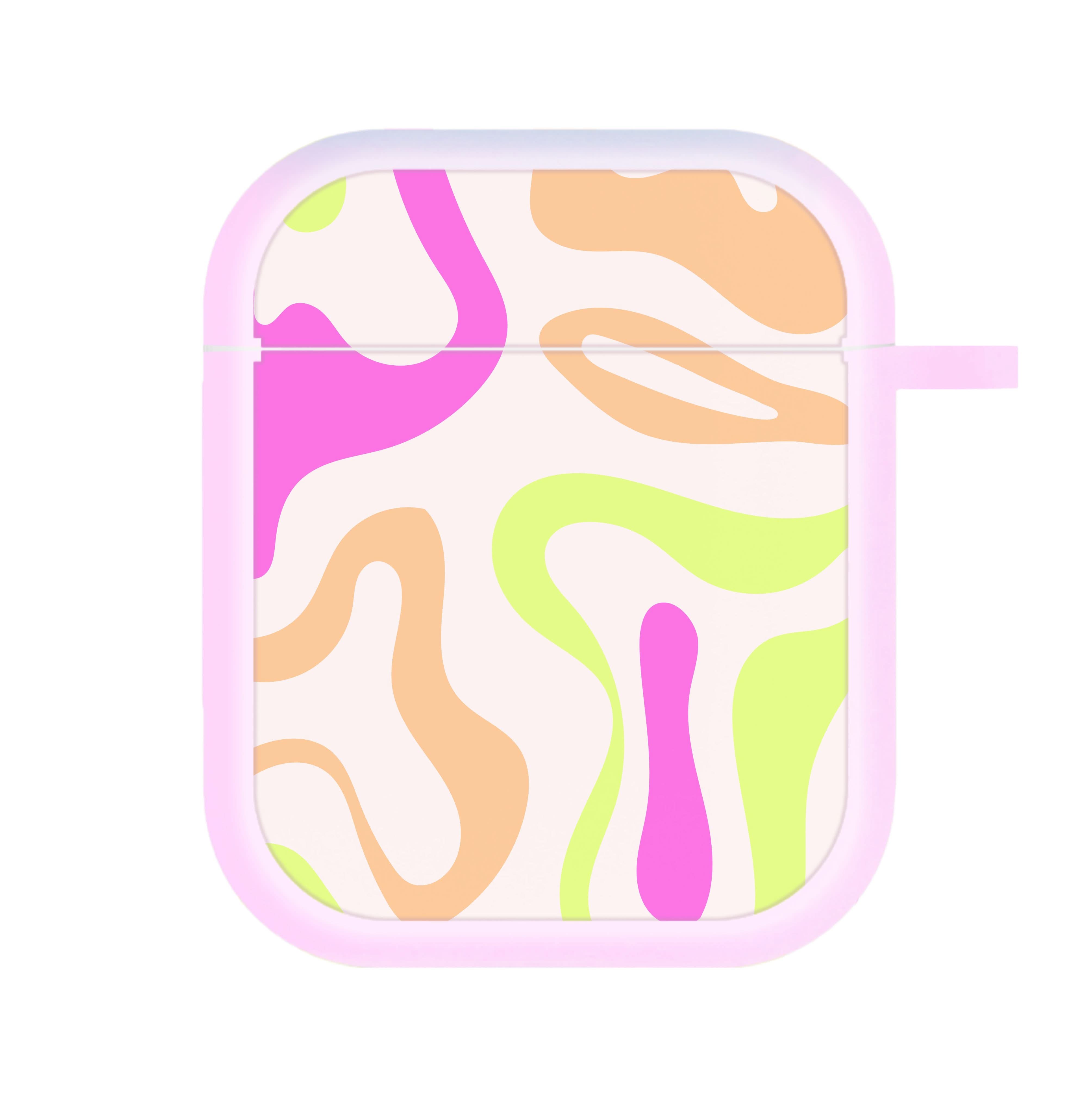 Pastel Shades Psychedelic Pattern AirPods Case