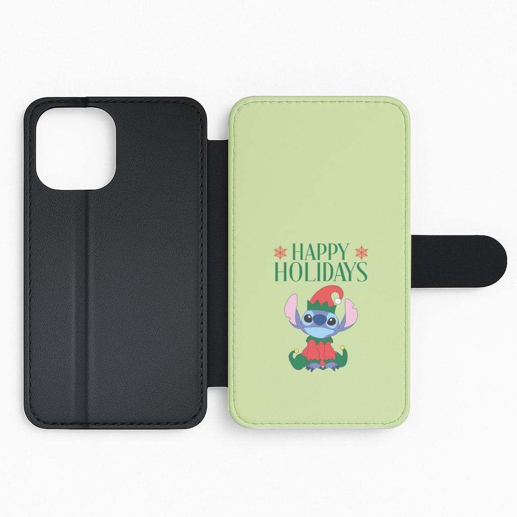 Cute Blue Alien Elf Flip Phone Case
