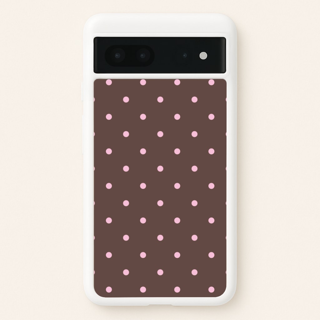 Chocolate & Strawberry Polka Dots Google Pixel 7 Case