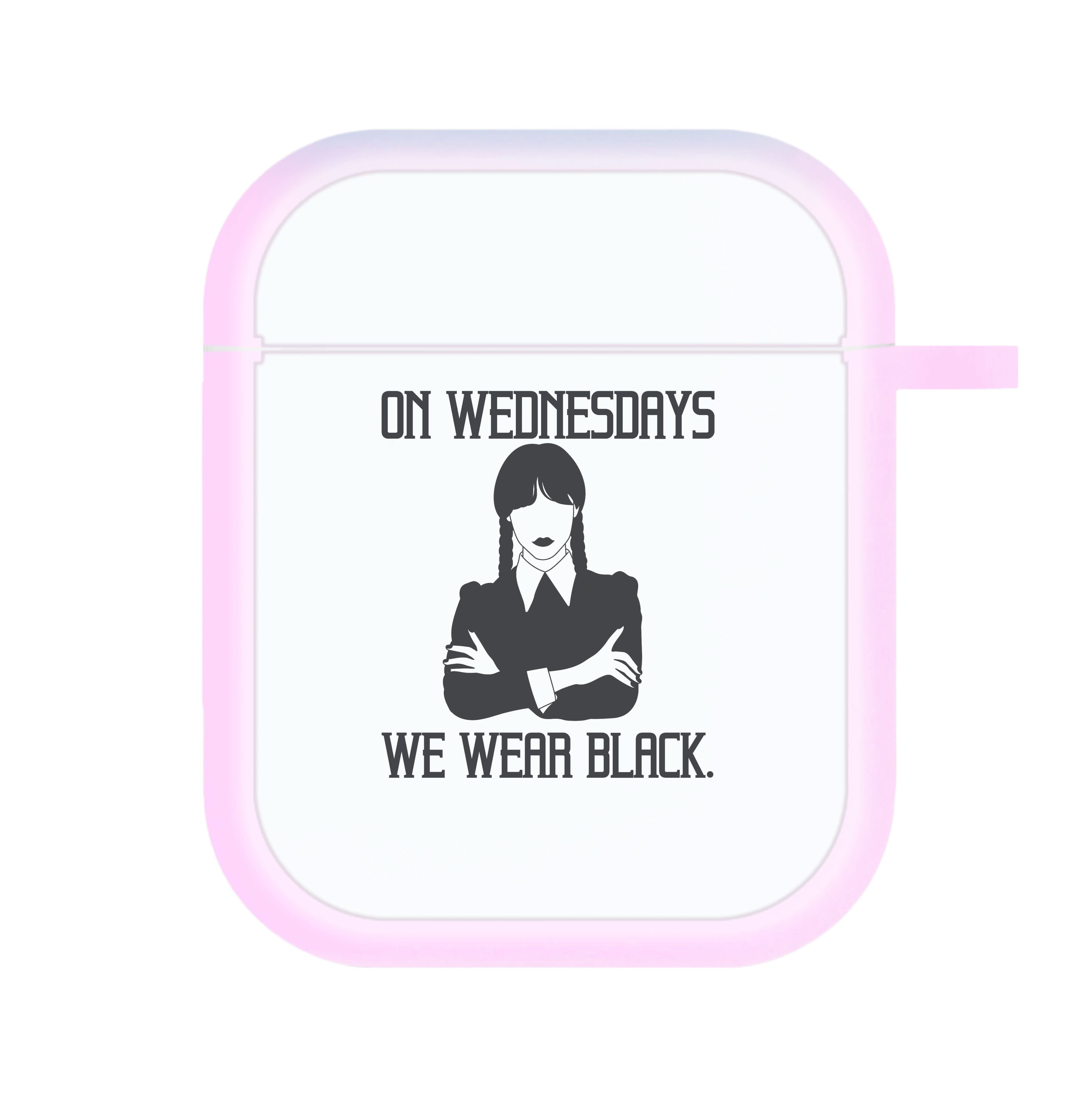 On Wednesdays We Wear Black AirPods Case