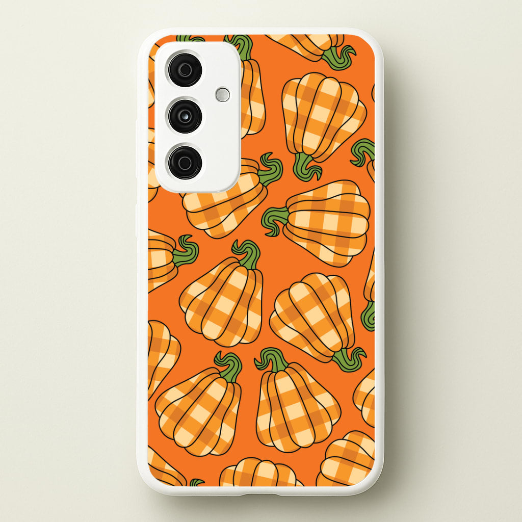 Tartan Pumpkins Pattern Galaxy A55 Case