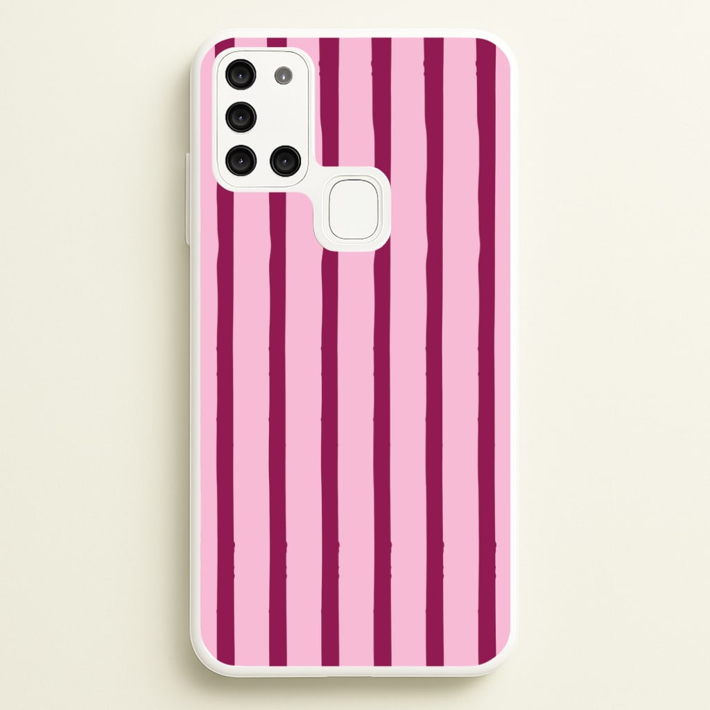 Strawberry Stripes Galaxy A21s Case