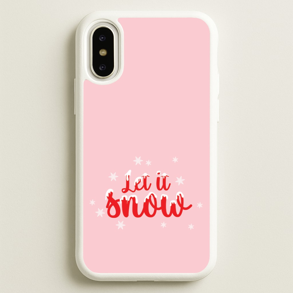 Let It Snow Snowflakes iPhone X / XS Case