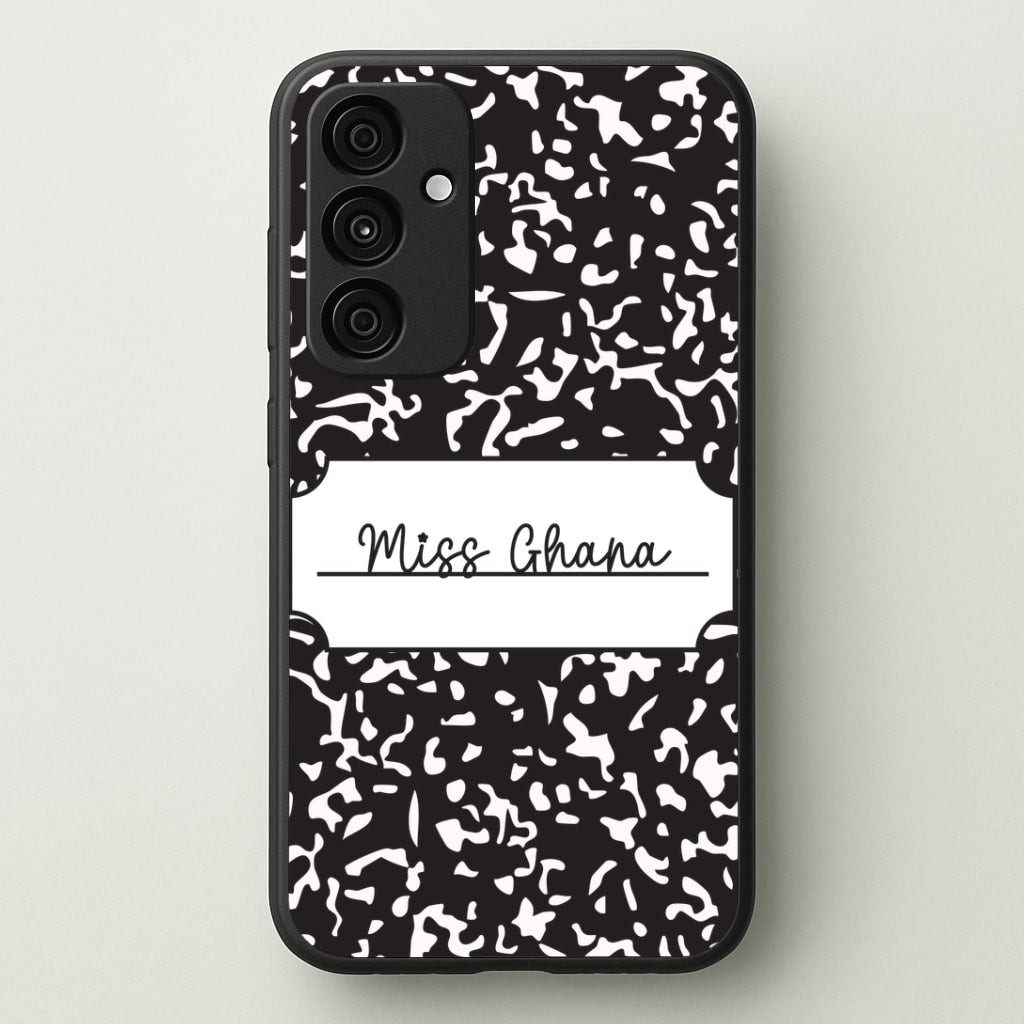 Personalised School Notebook Galaxy A35 Case