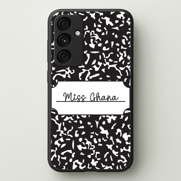 Personalised School Notebook Galaxy A35 Case