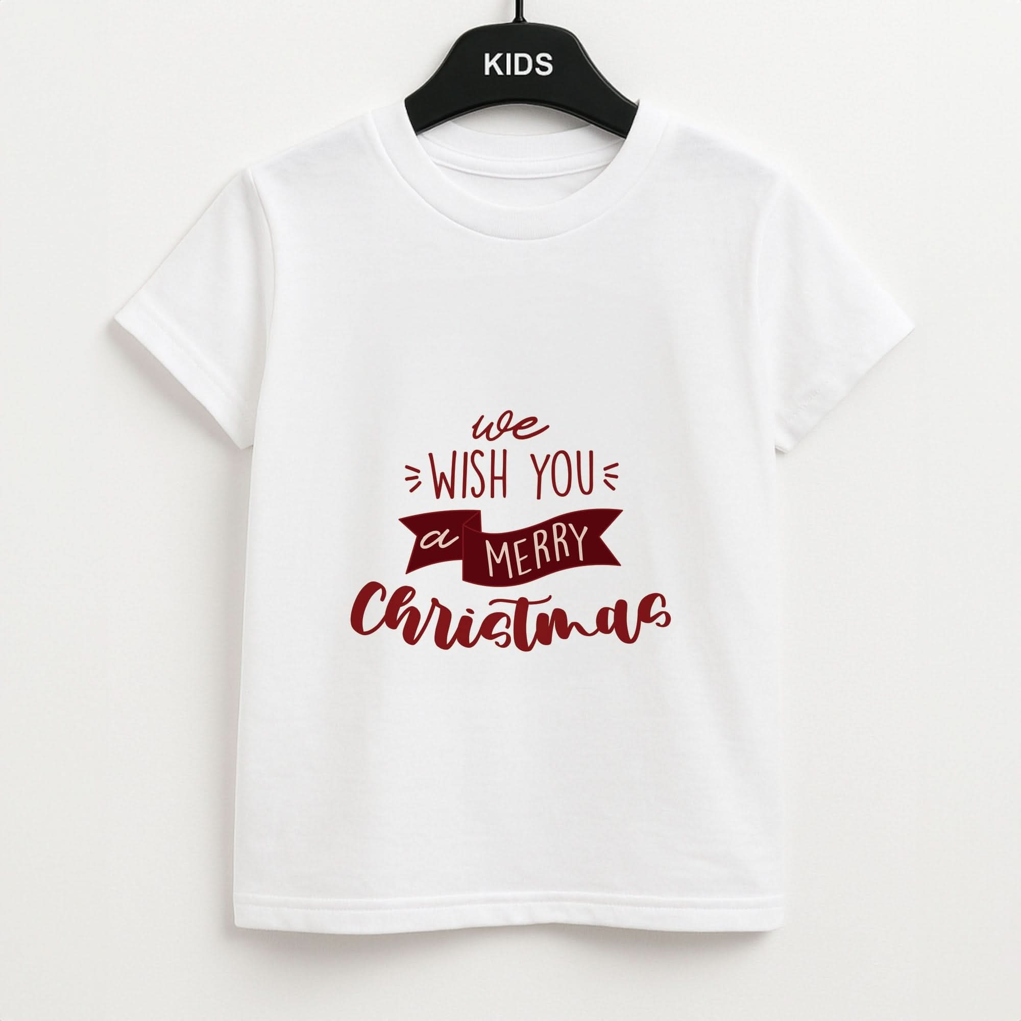We Wish You A Merry Christmas Quote Kids Unisex T-Shirt