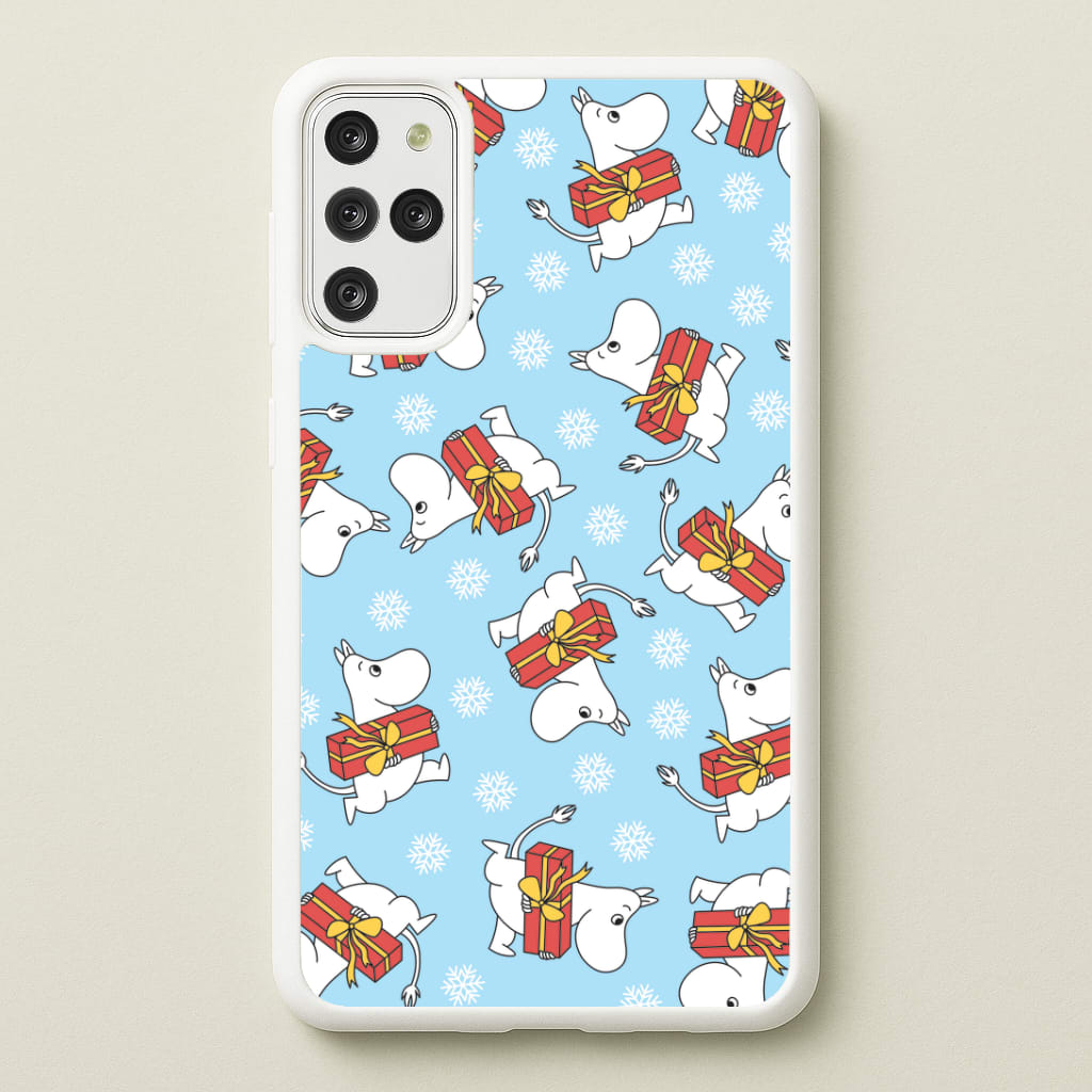 Present And Snowflakes Moom Pattern Galaxy S20 Plus Case
