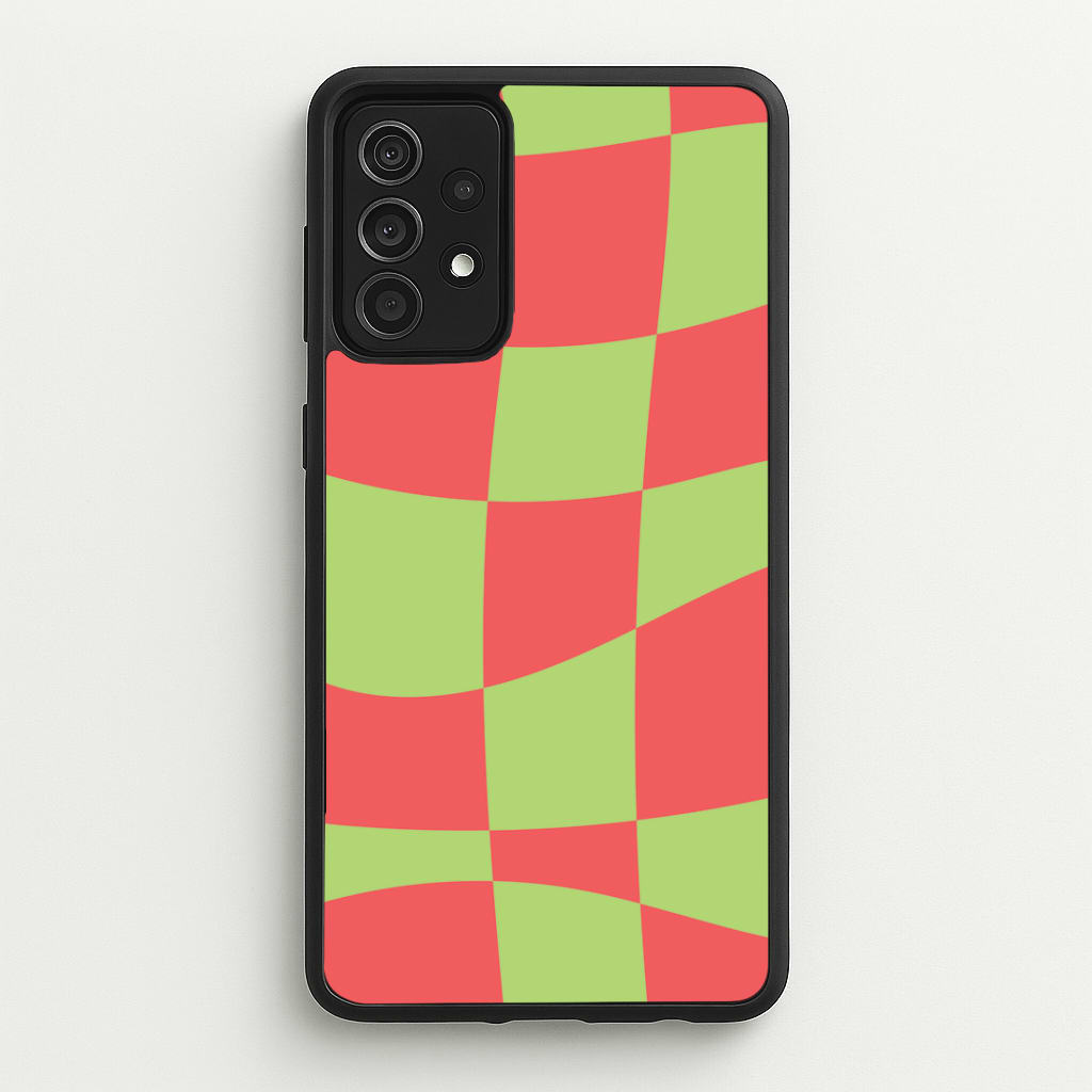 Abstract Red And Green Christmas Pattern Galaxy A52 / A52s Case