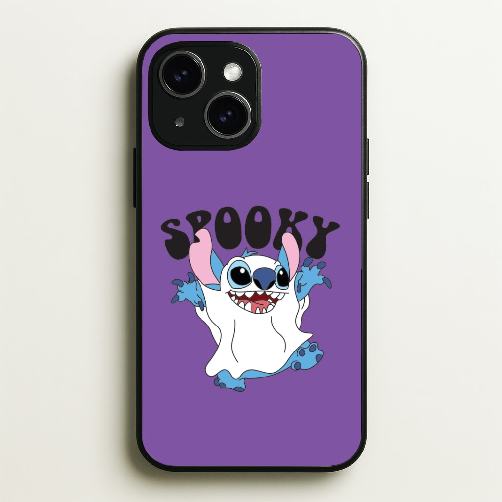 Spooky Cute Blue Alien iPhone 15 Plus Case