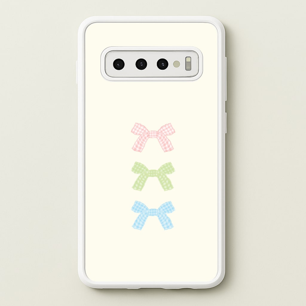 Gingham Tiered Ties Galaxy S10 Case