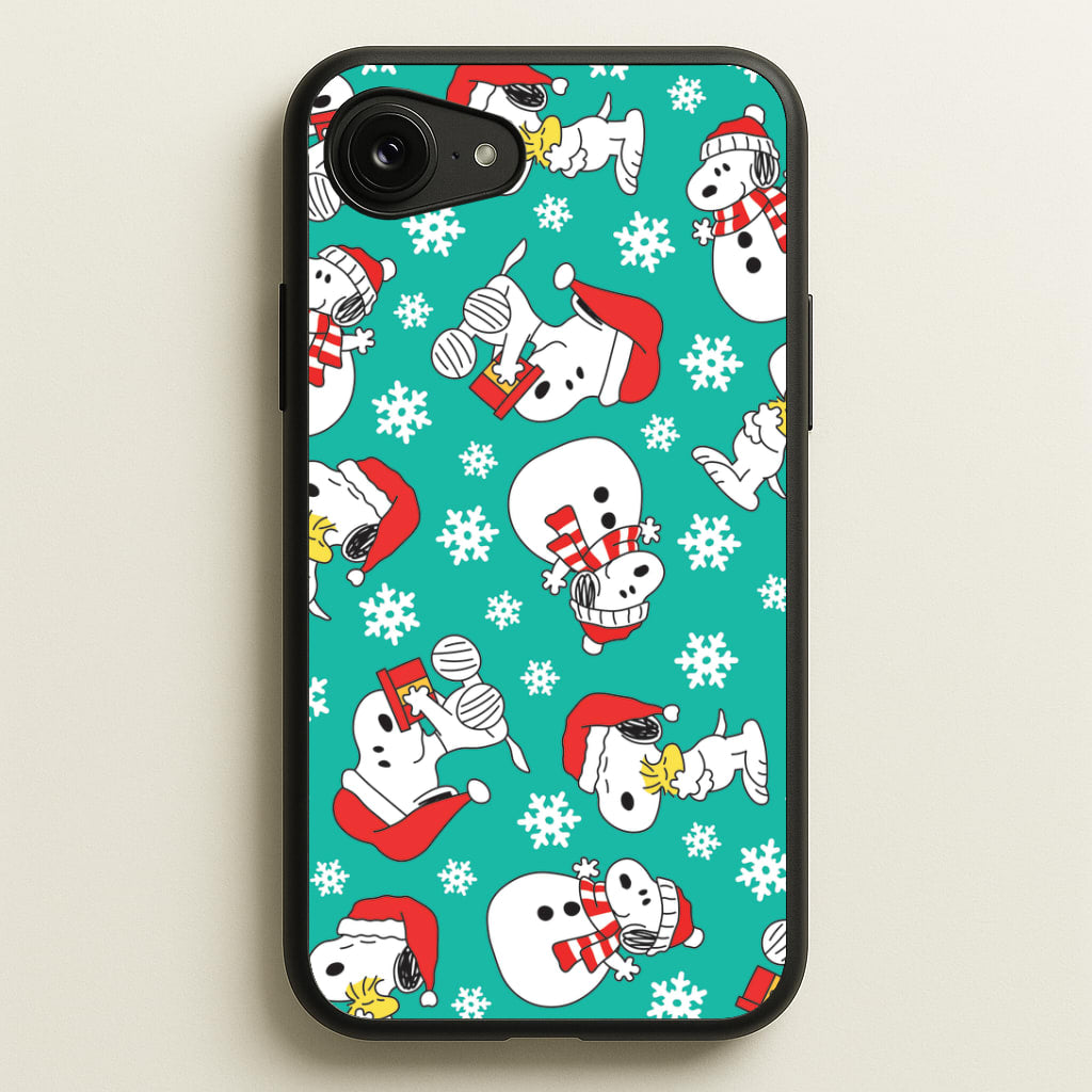 Christmas Cartoon Beagle Pattern iPhone 16e Case