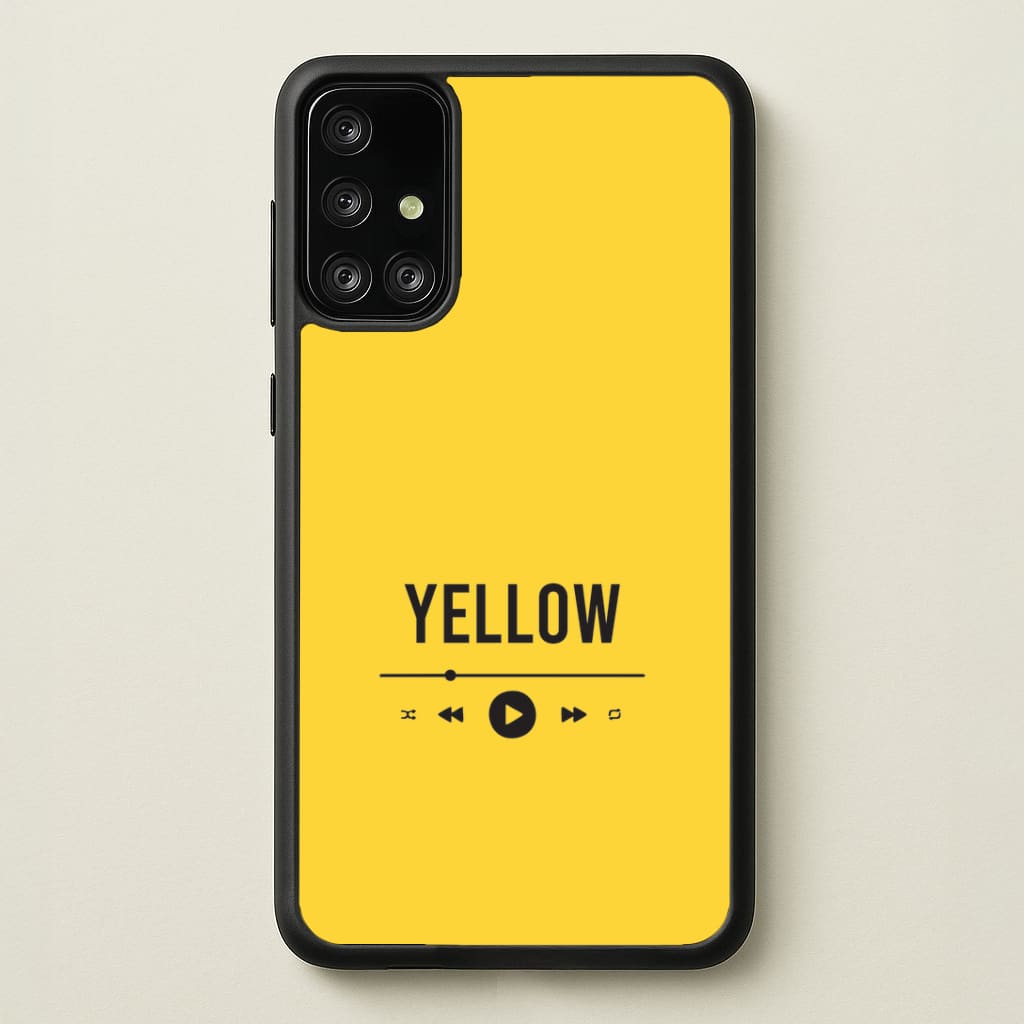 Yellow Music Player Galaxy A71 Case