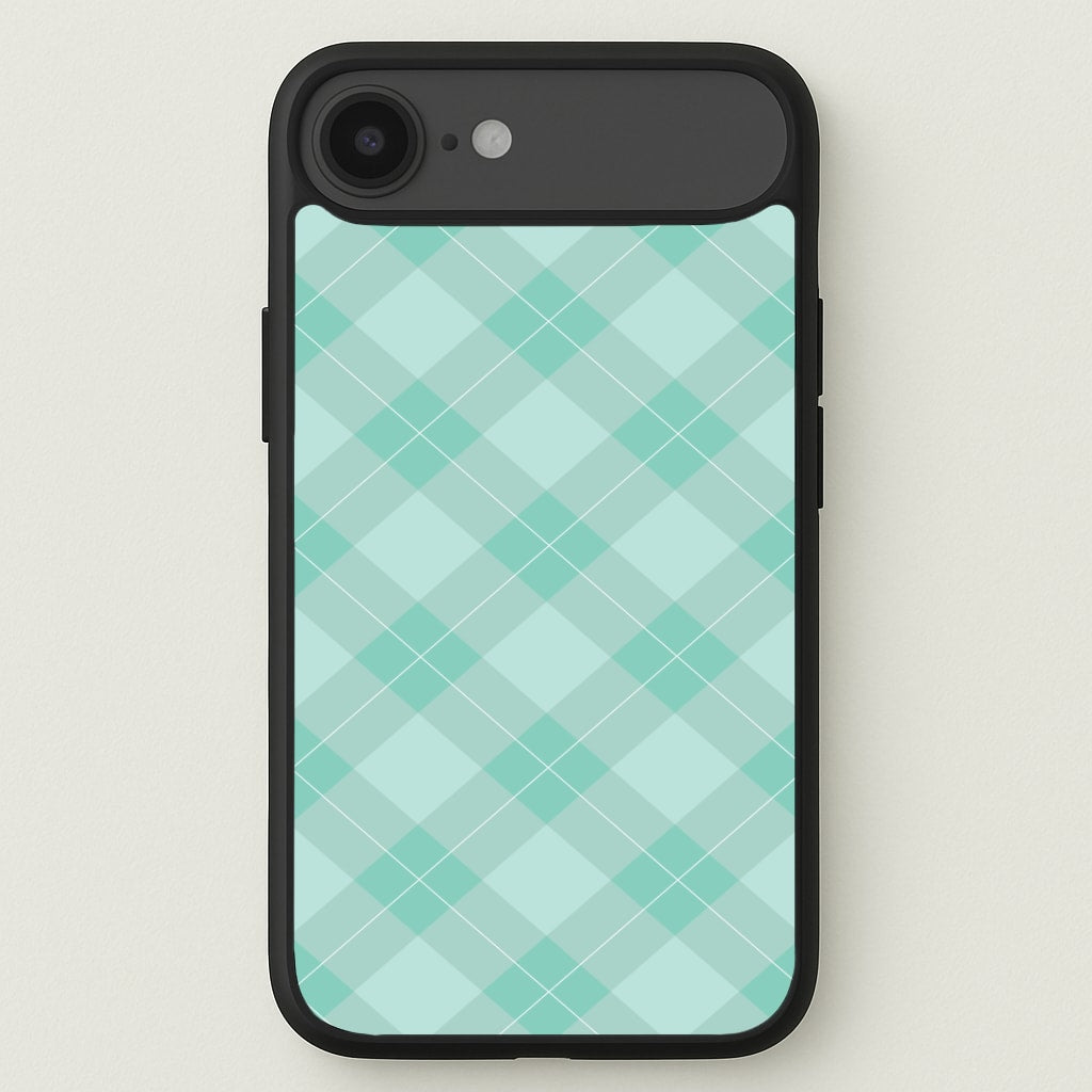 Light Cyan Tartan Christmas Pattern iPhone 17 Air Case
