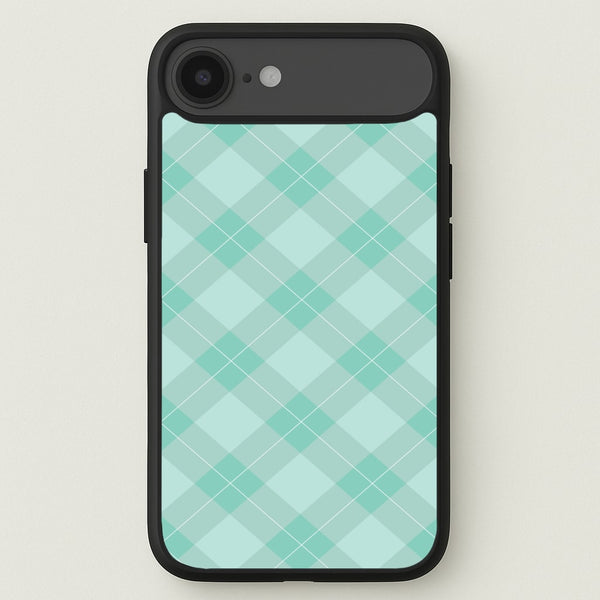 Light Cyan Tartan Christmas Pattern iPhone 17 Air Case