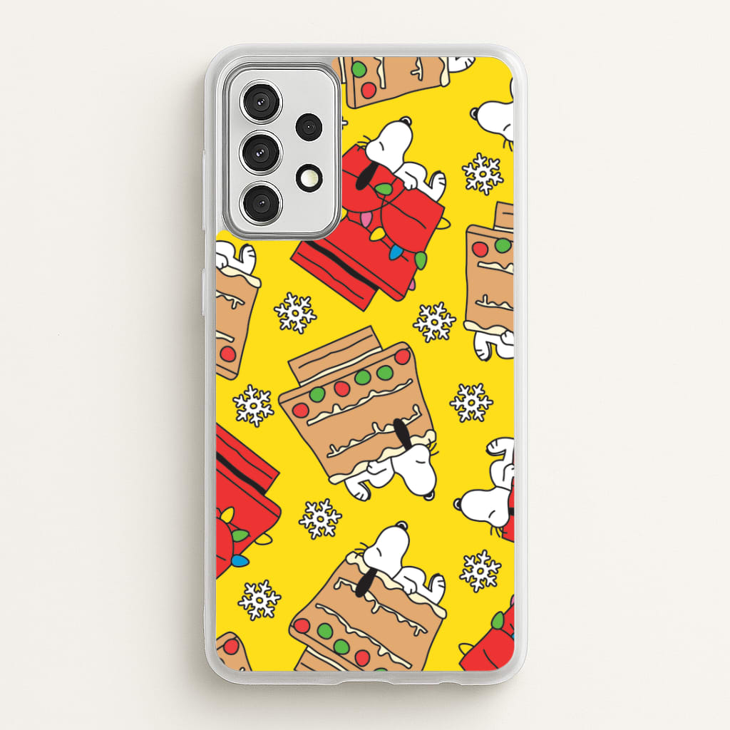 Cartoon Beagle Fairylights And Gingerbead Pattern Galaxy A52 / A52s Case
