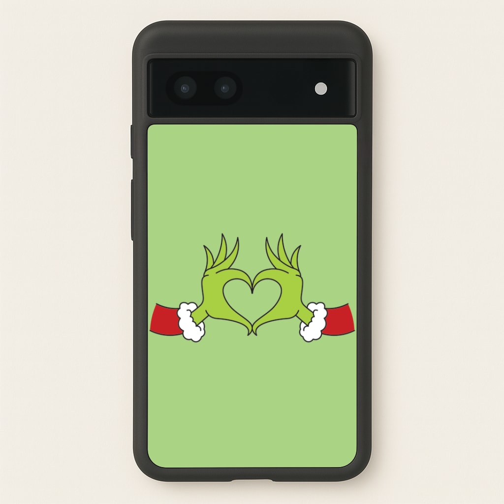 Christmas Green Heart Google Pixel 7a Case