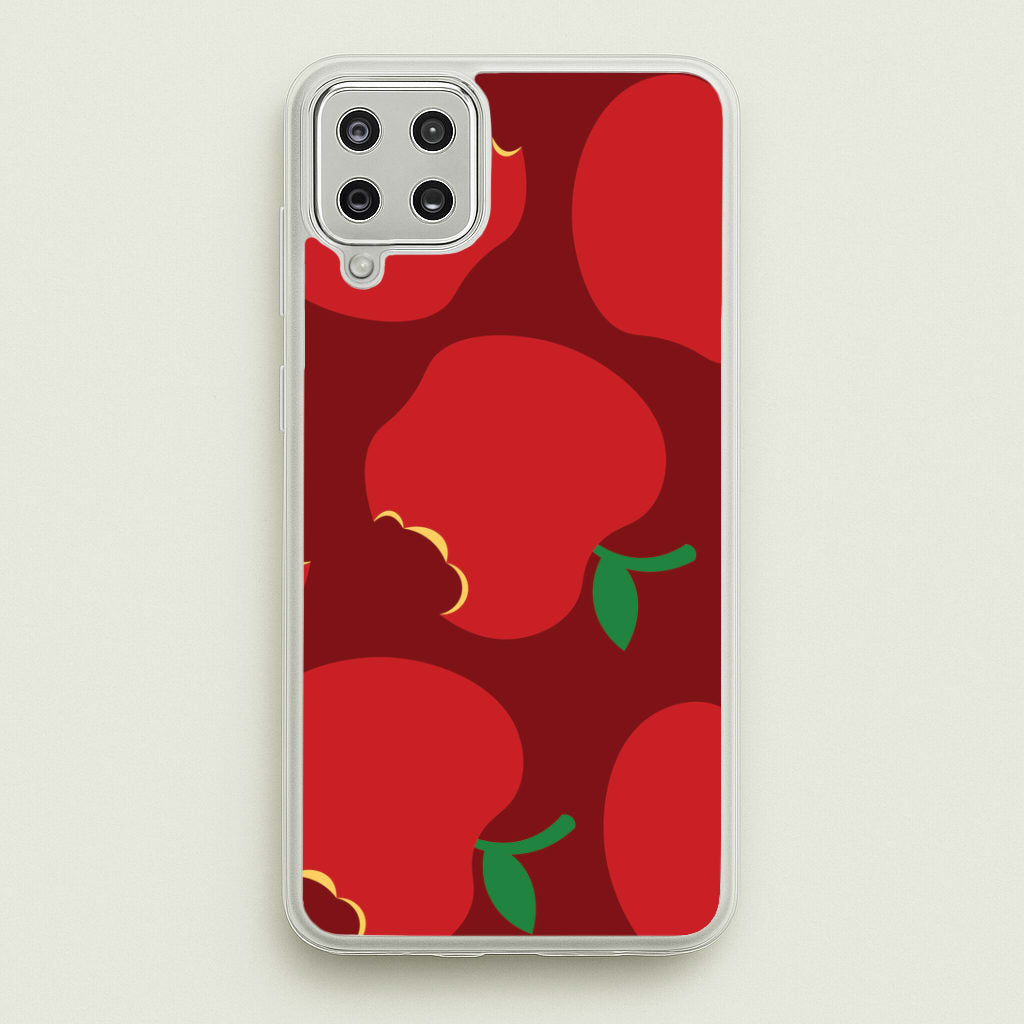 Teacher Apples Pattern Galaxy A12 Case