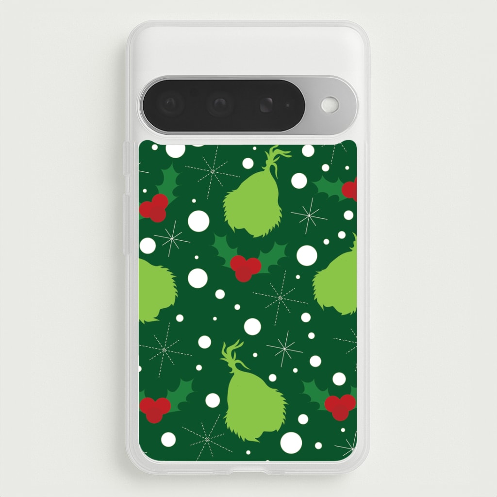 Green Creature Christmas Pattern Google Pixel 10 Pro XL Case