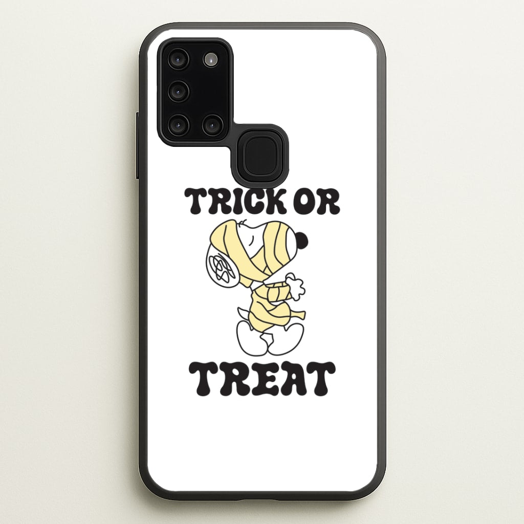 Trick Or Treat Cartoon Beagle Galaxy A21s Case