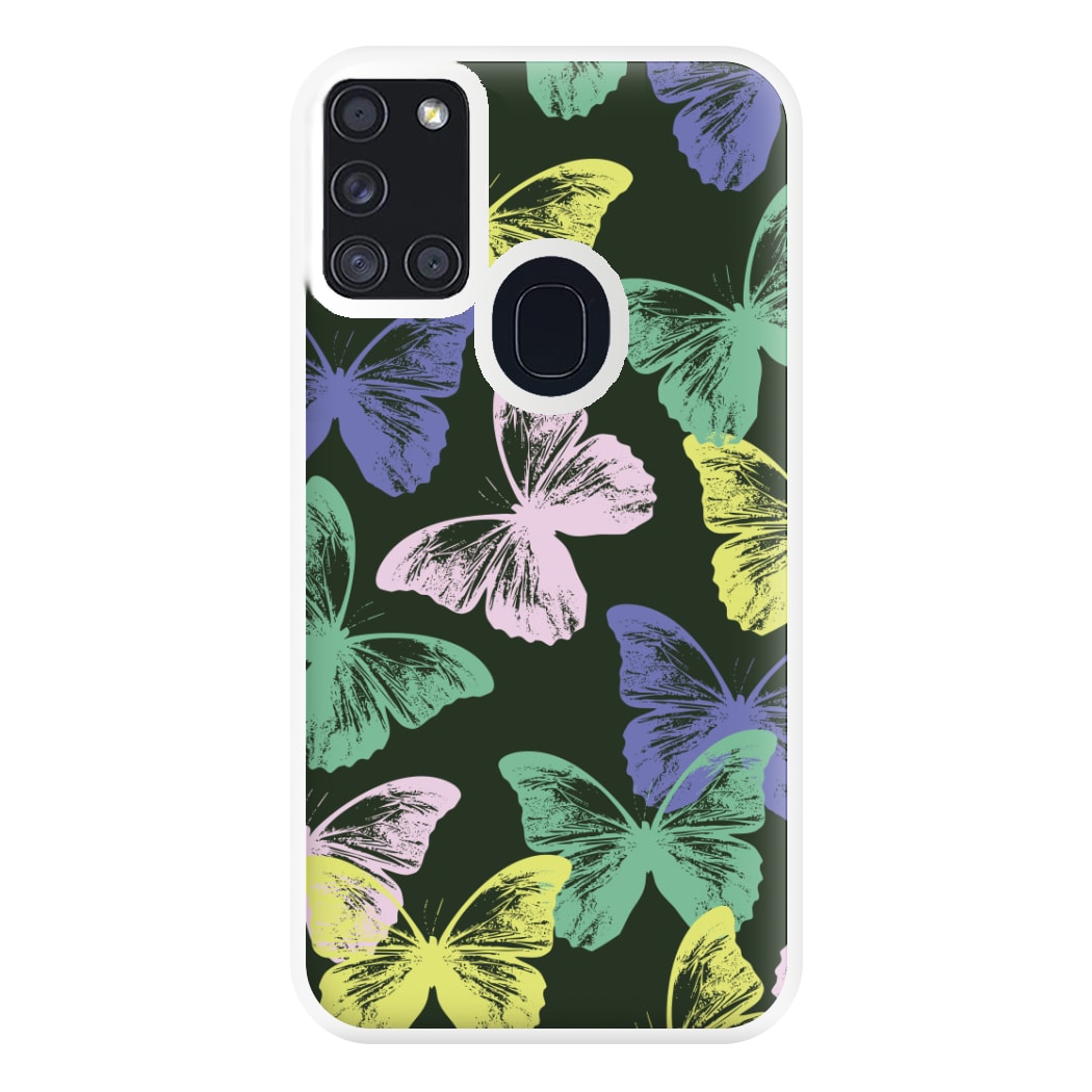 Colourful Butterfly Stamps Pattern Galaxy A21s Case