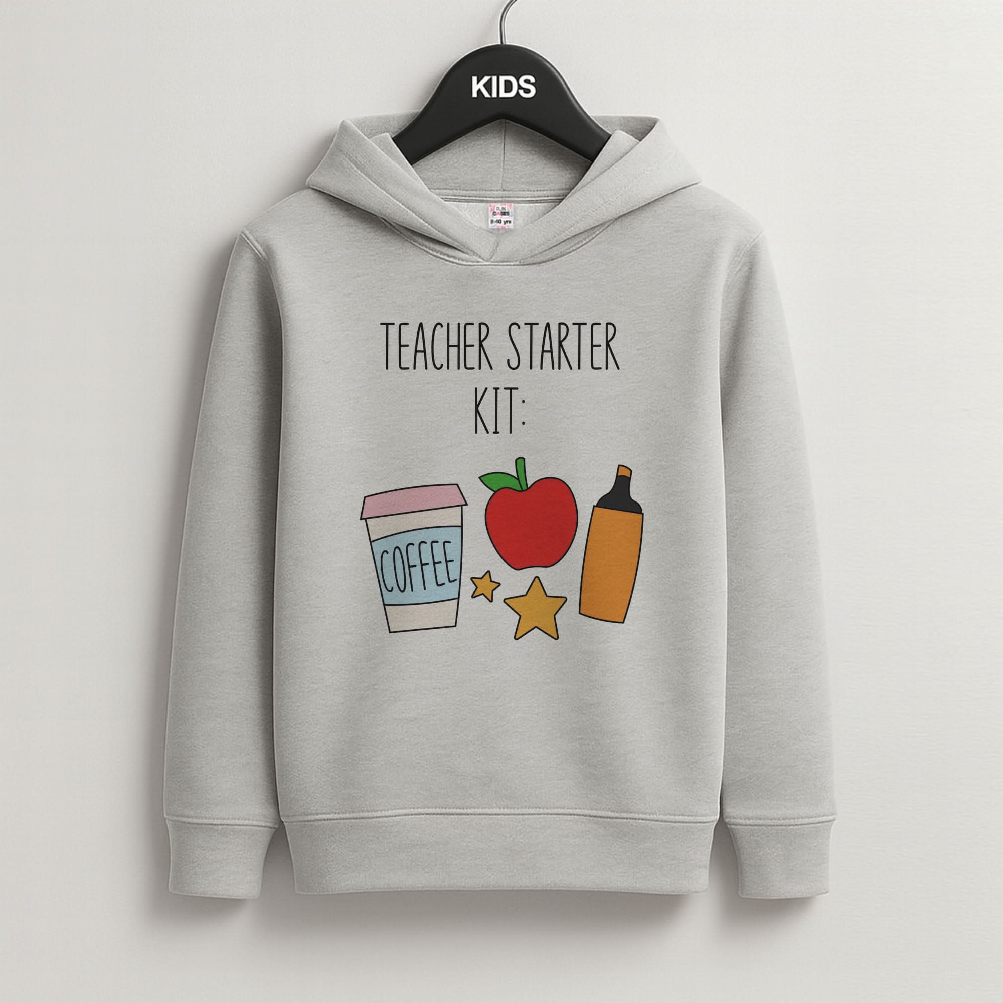 Teacher Starter Kit Grey Kids Hoodie
