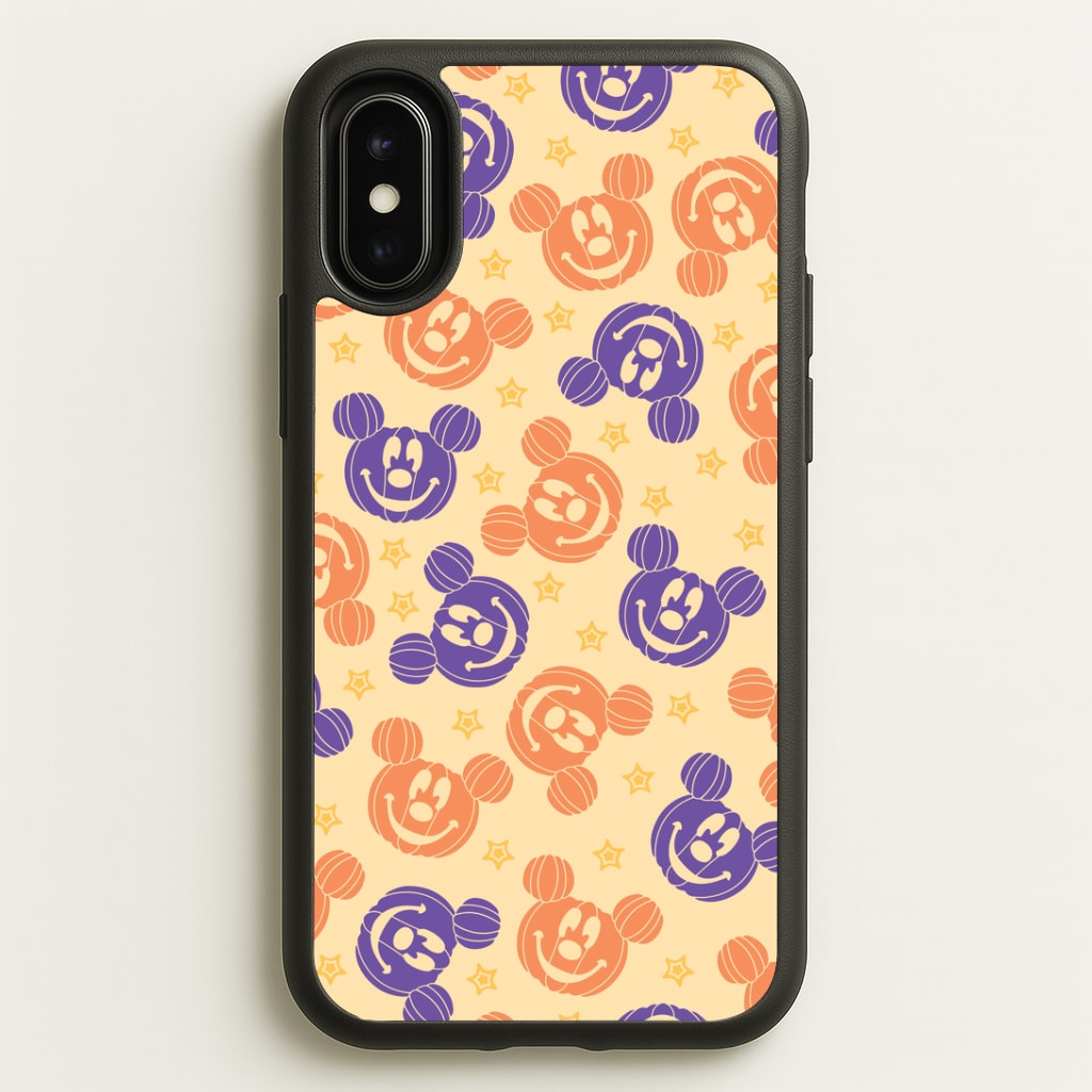 Pumkin Mouse And Stars Pattern iPhone X / XS Case