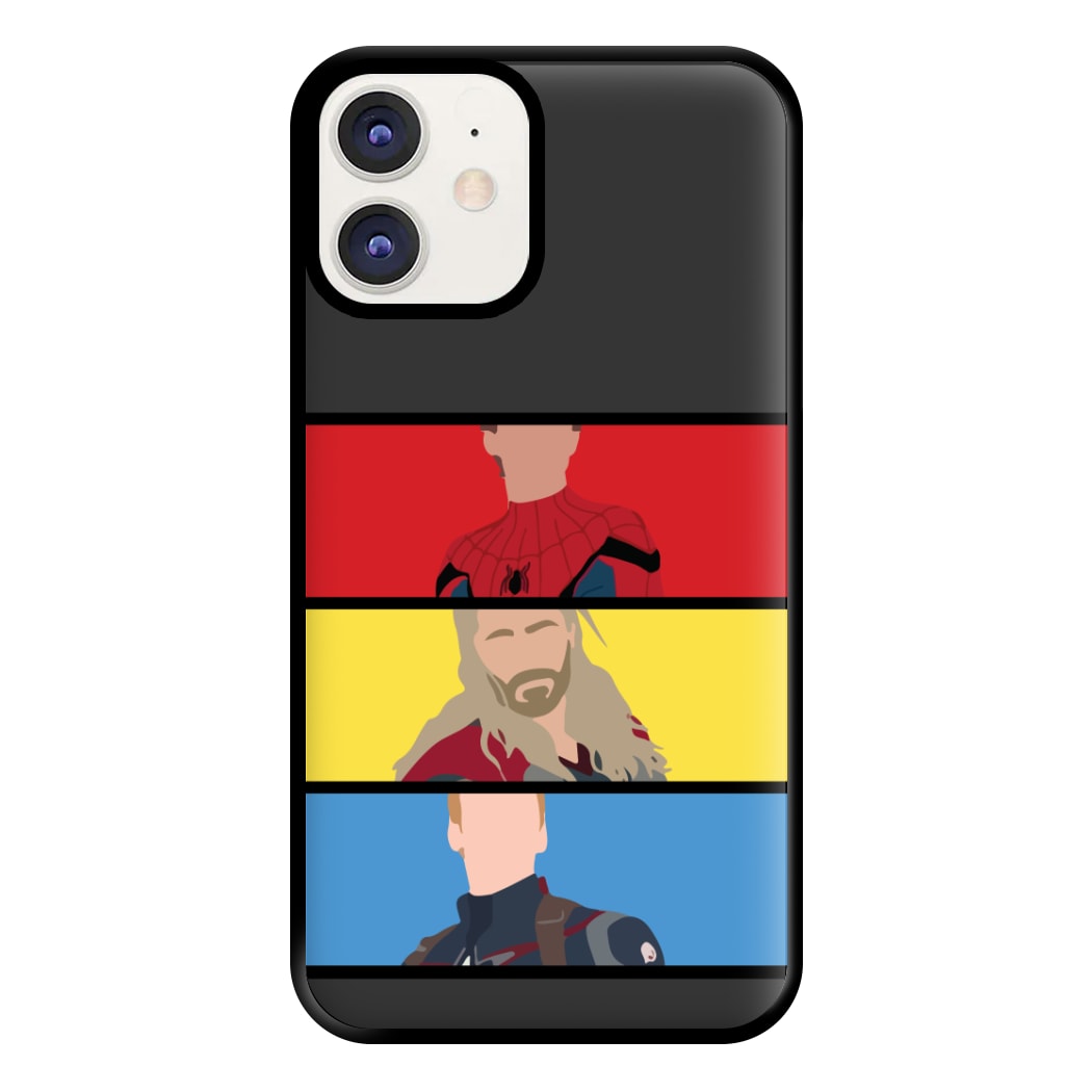 Superhero Team Red, Yellow And Blue iPhone 11 Case