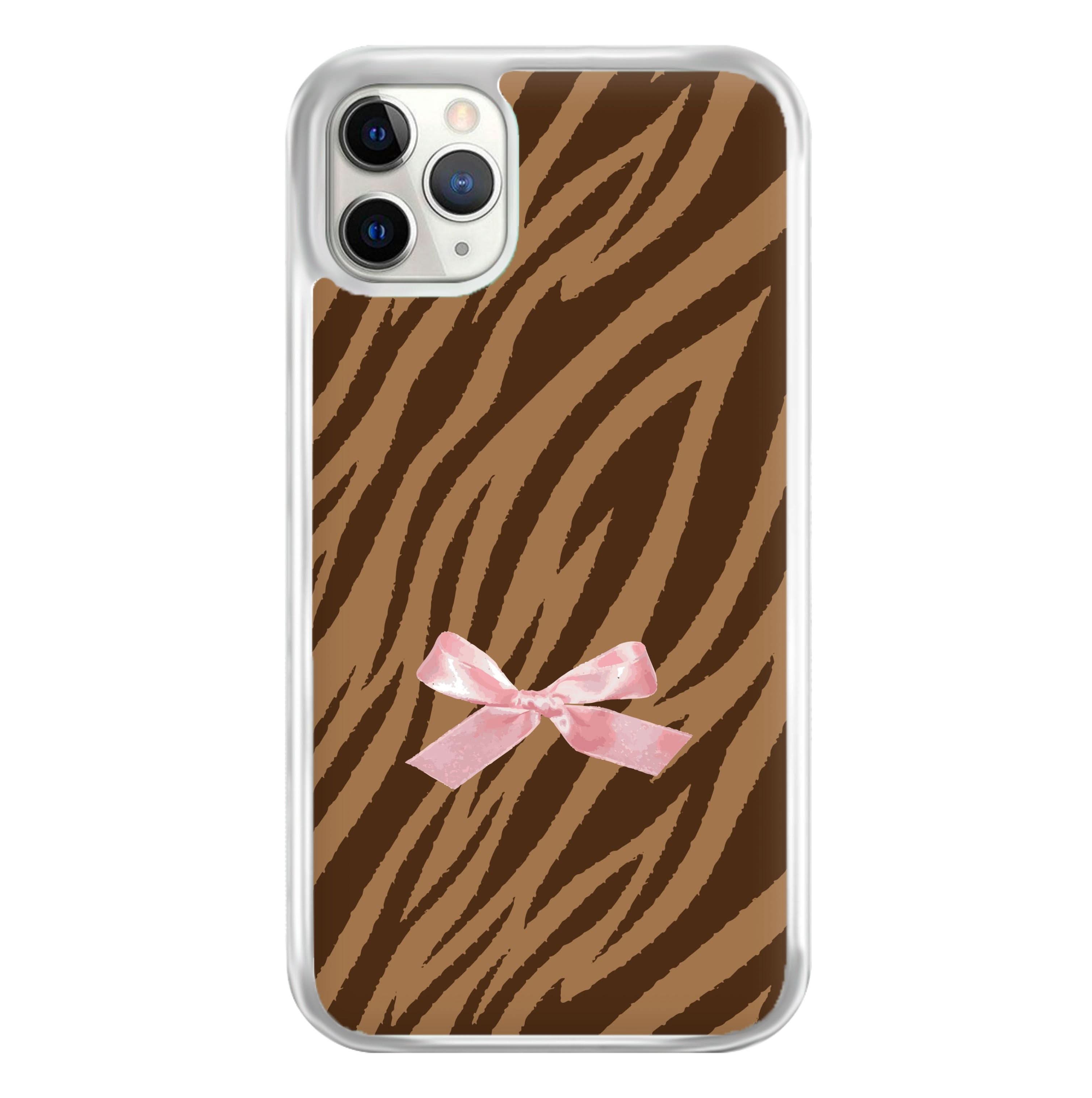 Coquette Brown Tiger Print Phone Case