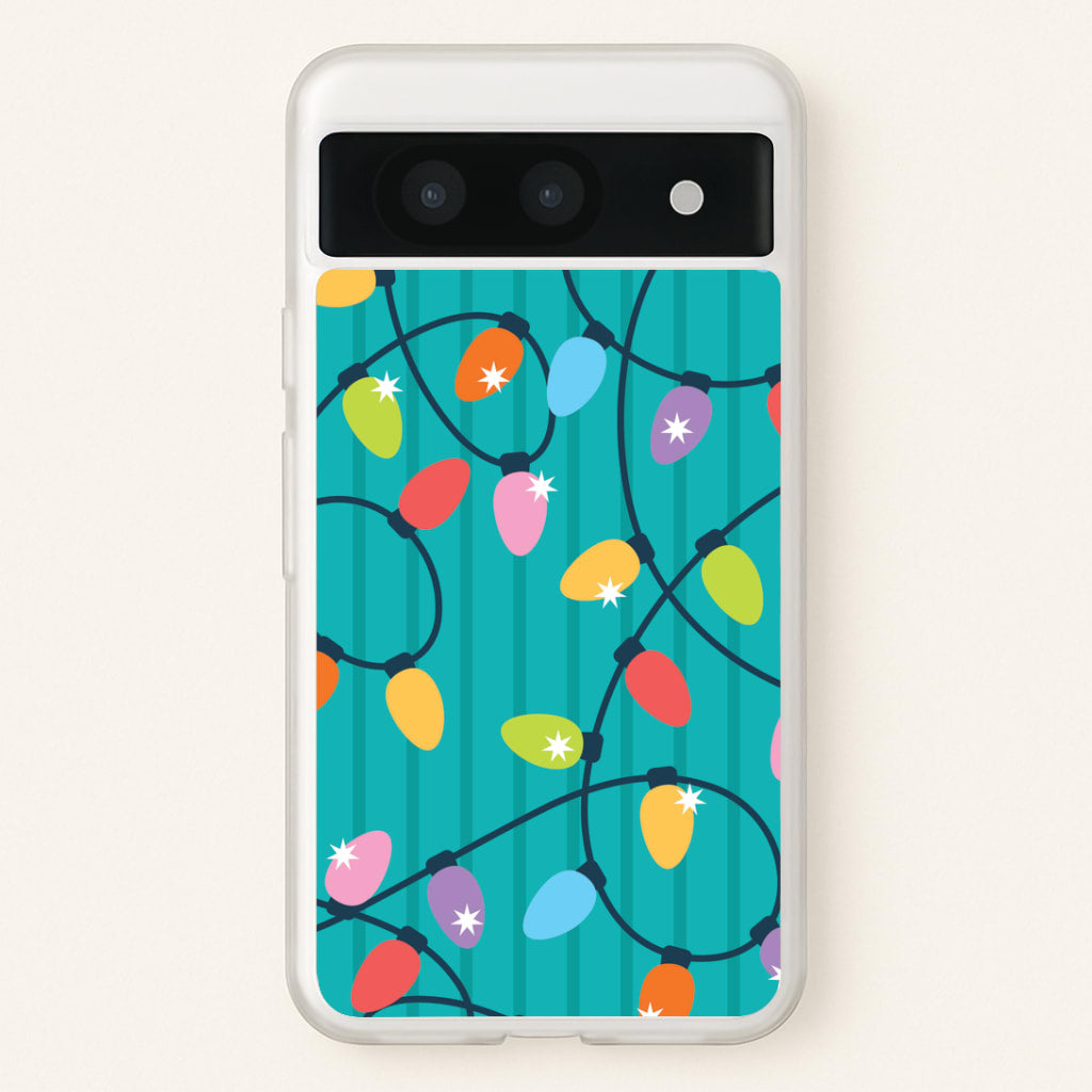 Funky Christmas Lights Pattern Google Pixel 8a Case