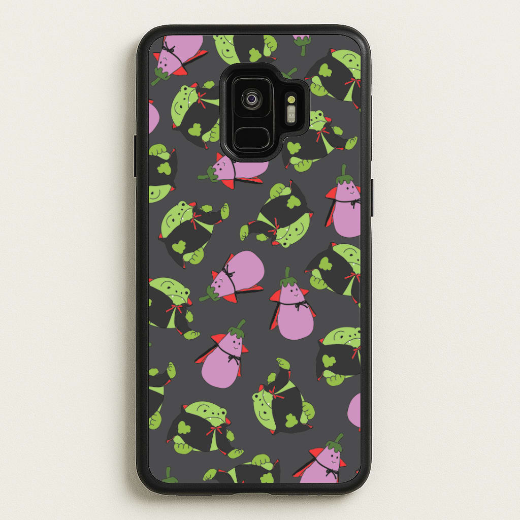Vampire Frogs And Vegetables Pattern - Halloween Galaxy S9 Case