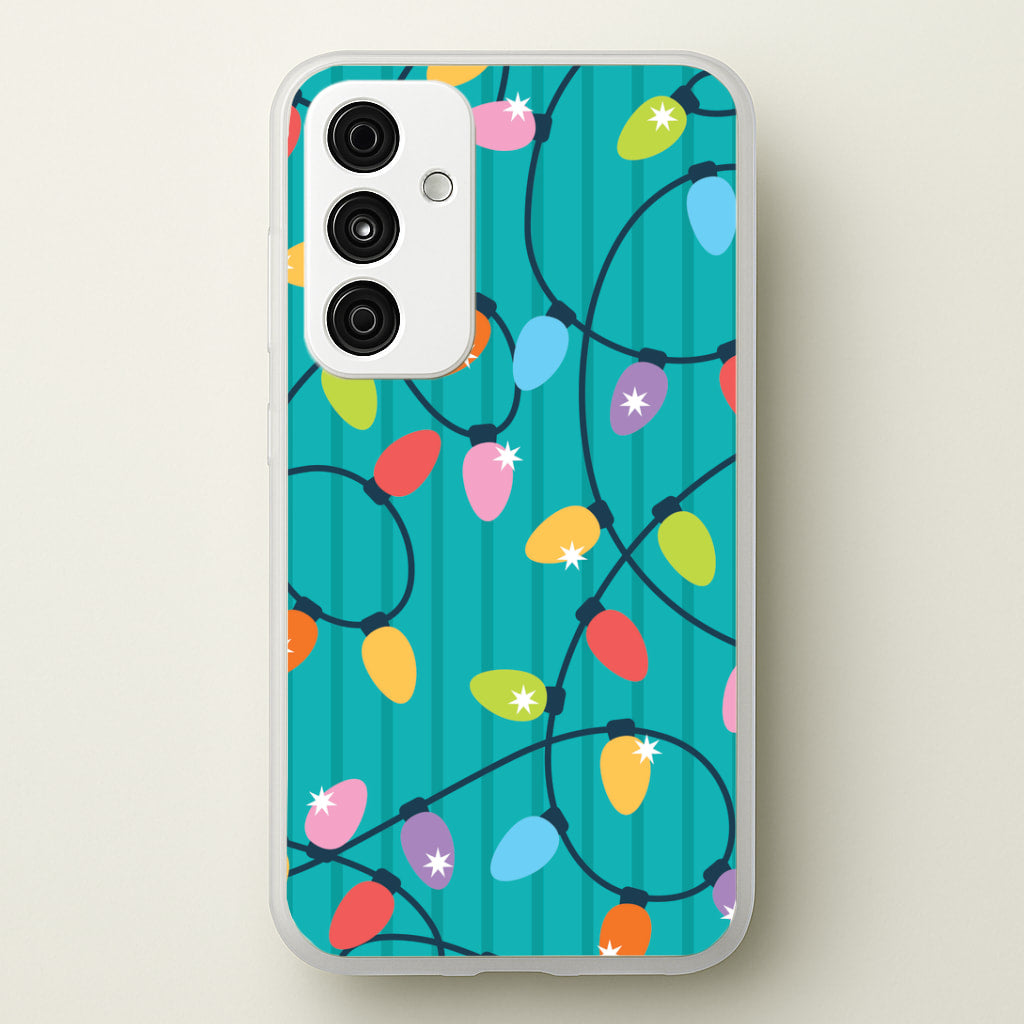 Funky Christmas Lights Pattern Galaxy A15 Case