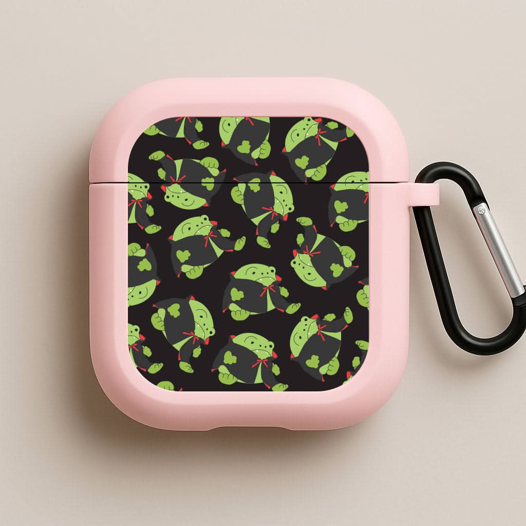 Vampire Frog Pattern - Halloween Pink AirPods Case