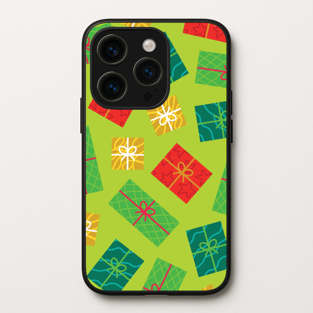Colourful Abstract Christmas Presents Pattern iPhone 15 Pro Max Case