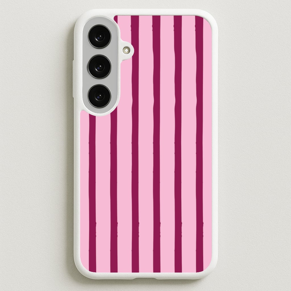 Strawberry Stripes Galaxy S25FE Case