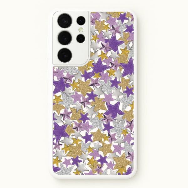 Mauve Stars Collage Galaxy S21 Ultra Case