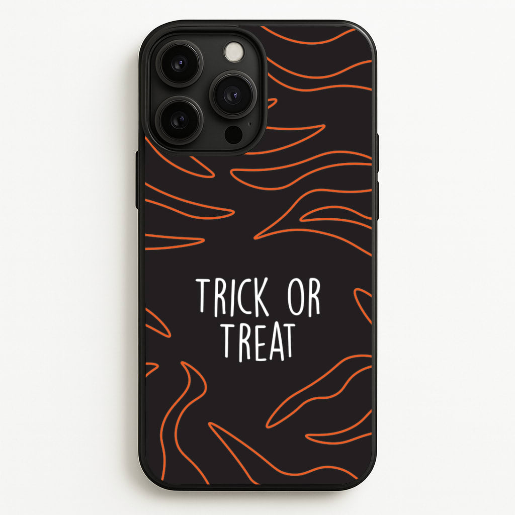 Zebra Print Trick Or Treat iPhone 13 Pro Case
