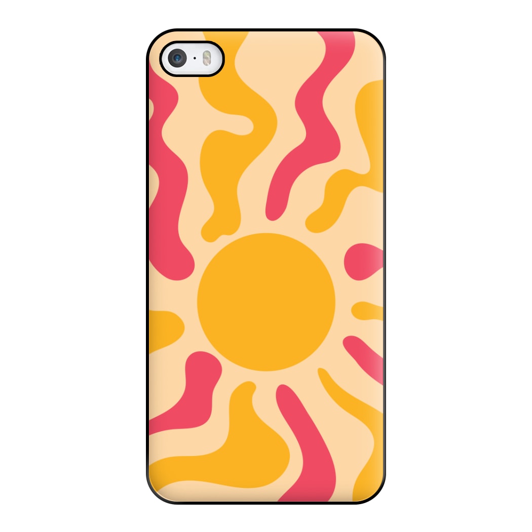 Yellow And Pink Abstract Sun iPhone 5 / 5s / SE 2016 Case