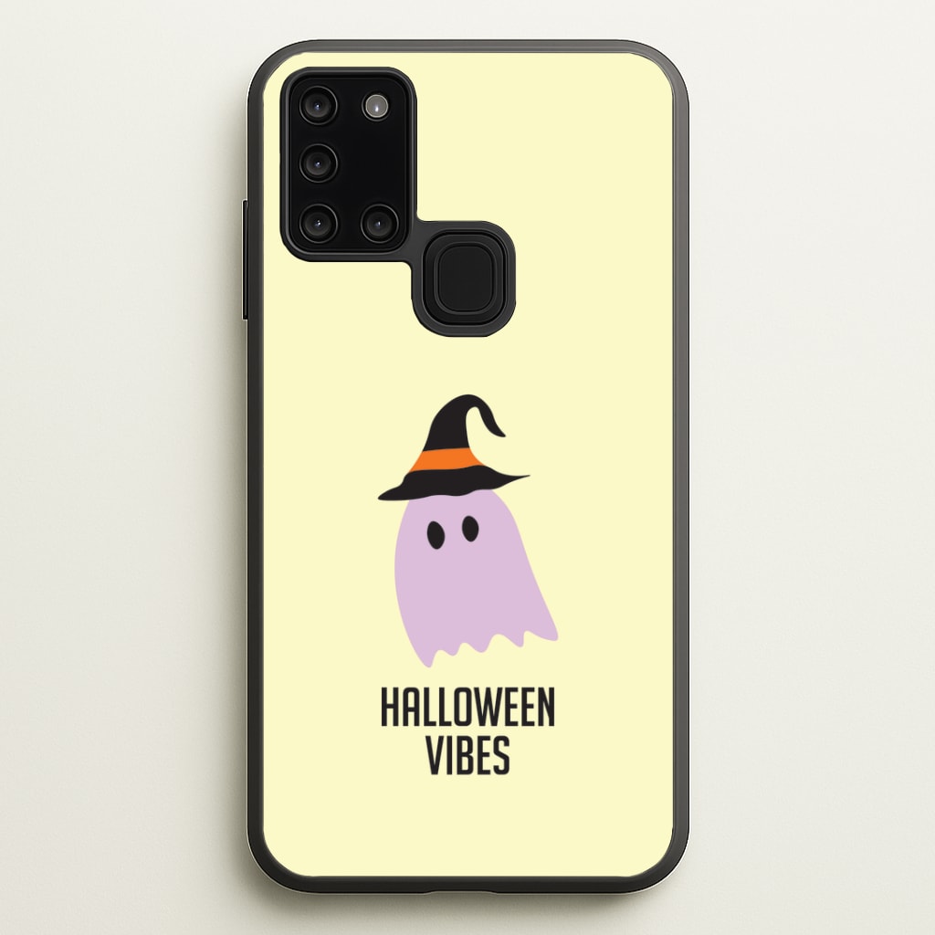 Purple Ghost Halloween Vibes Galaxy A21s Case