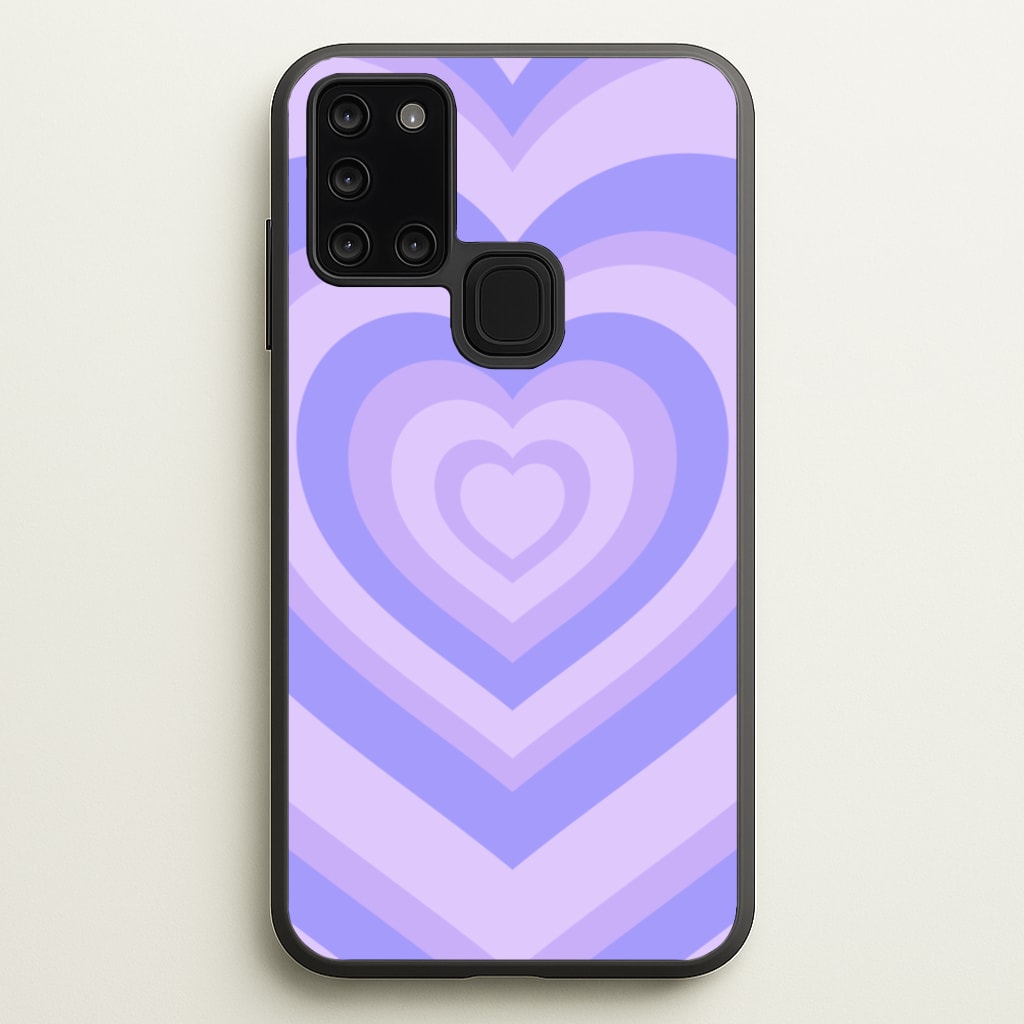 Purple - Colourful Hearts - Colourful Hearts Phone Case for Galaxy A21s