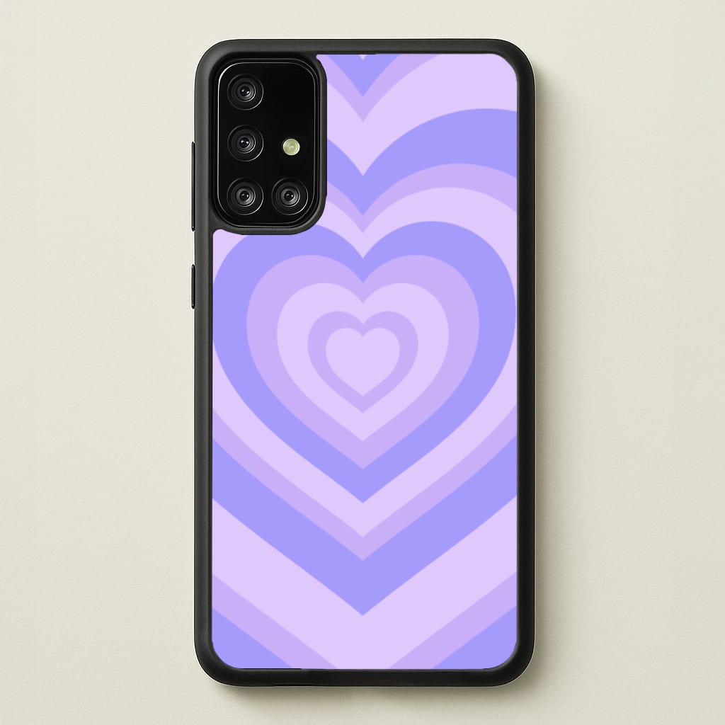 Purple - Colourful Hearts - Colourful Hearts Phone Case for Galaxy A71