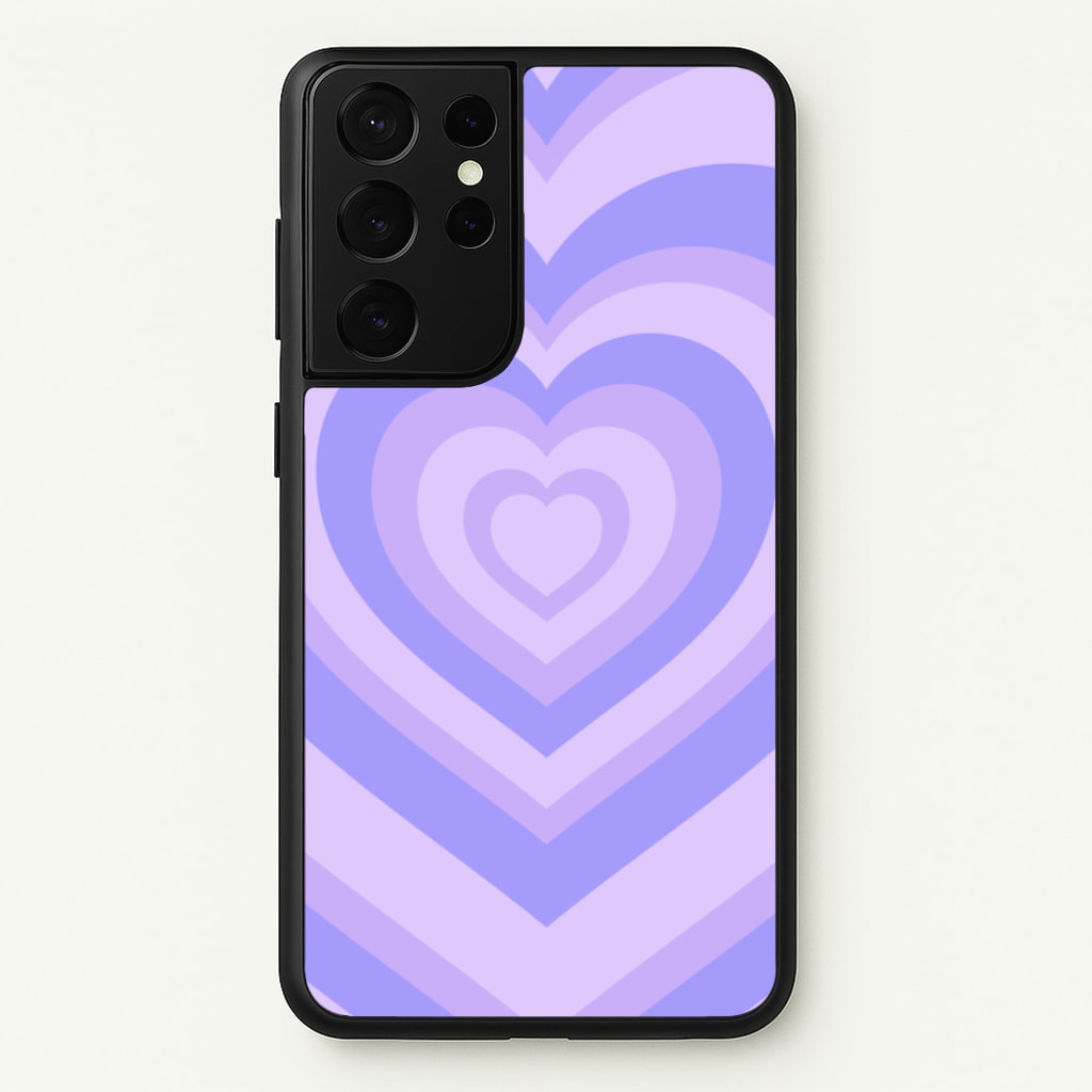 Purple - Colourful Hearts - Colourful Hearts Phone Case for Galaxy S21 Ultra
