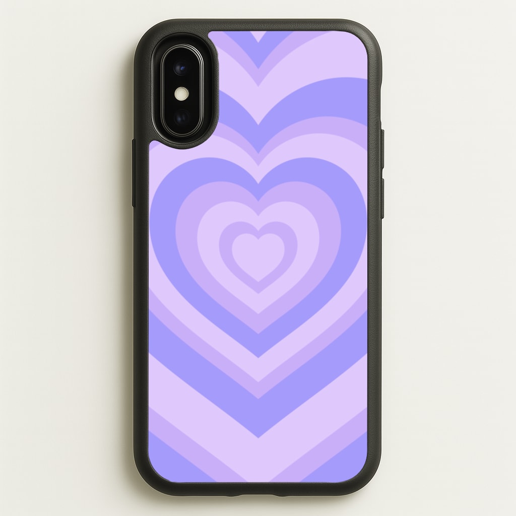 Purple - Colourful Hearts - Colourful Hearts Phone Case for iPhone X / XS